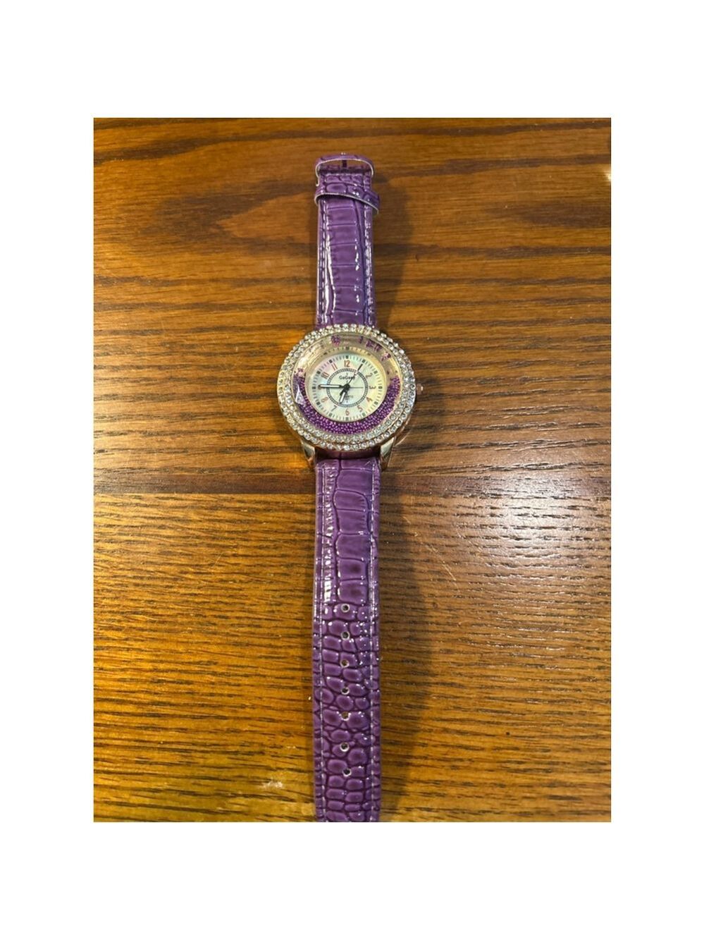 Women's GoGoey Purple & Silver Rhinestone Watch adjustable